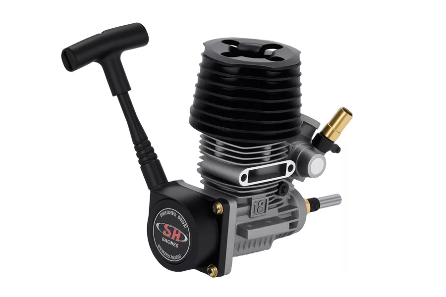 Motor de escape lateral de 18 (2,74 CC) con eje SG/arrancador de tracción/enchufe resplandor/carro deslizante para coche 1/10 Nitro RC # P0014