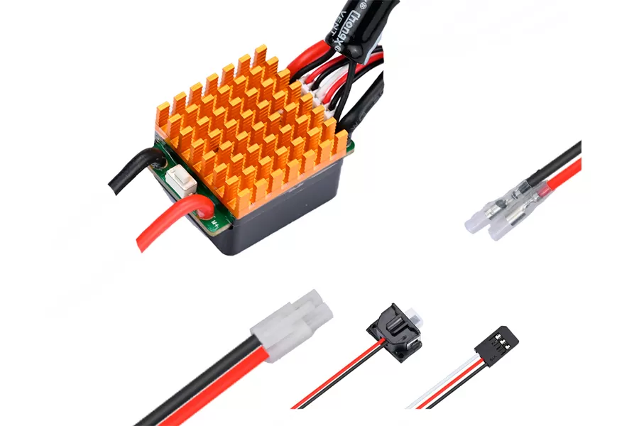 Controlador de velocidad electrónico ESC cepillado 40A para coche RC eléctrico a 1/10 escala # H0050