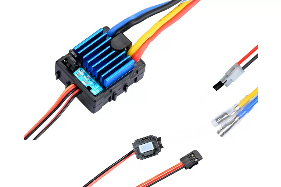 Controlador de velocidad electrónico ESC cepillado 60A para coche RC eléctrico a 1/10 escala # H0123