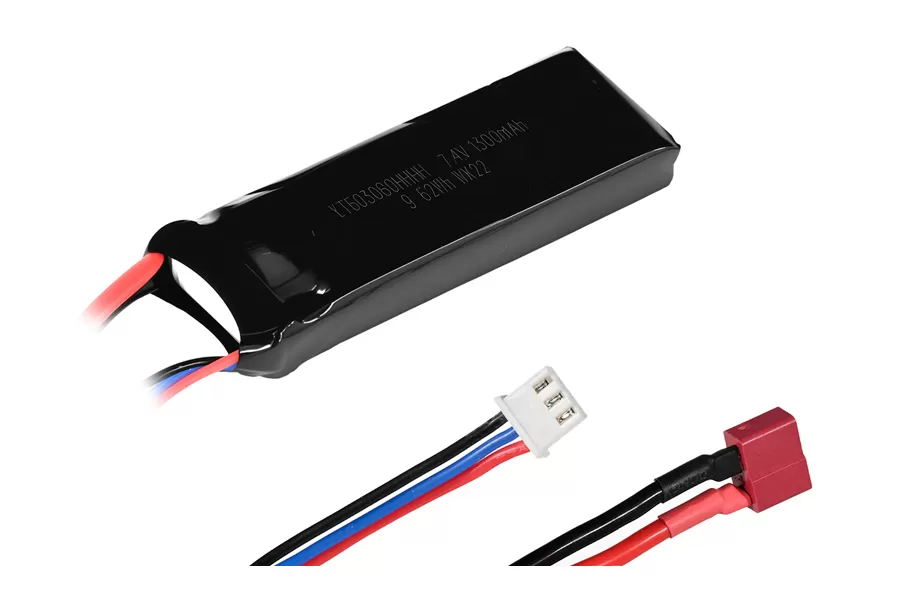 7,4 V 1300mAH 2S Lipo batería para VRX 1/16 y 1/18 escala modelo RC sin escobillas coche VRX # H0060
