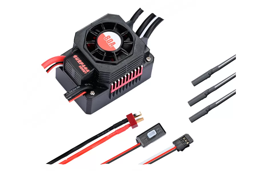 Controlador de velocidad electrónico ESC sin escobillas 80A para coche RC eléctrico a 1/8 escala #85261