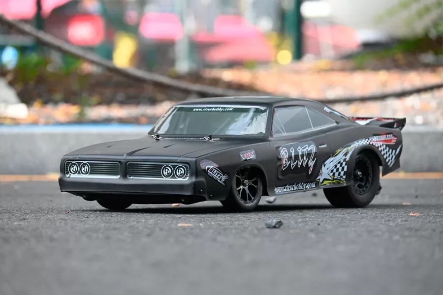 Coche eléctrico de arrastre RC 2WD a escala 10 2,4G cepillado de alta velocidad RTR # RH2015