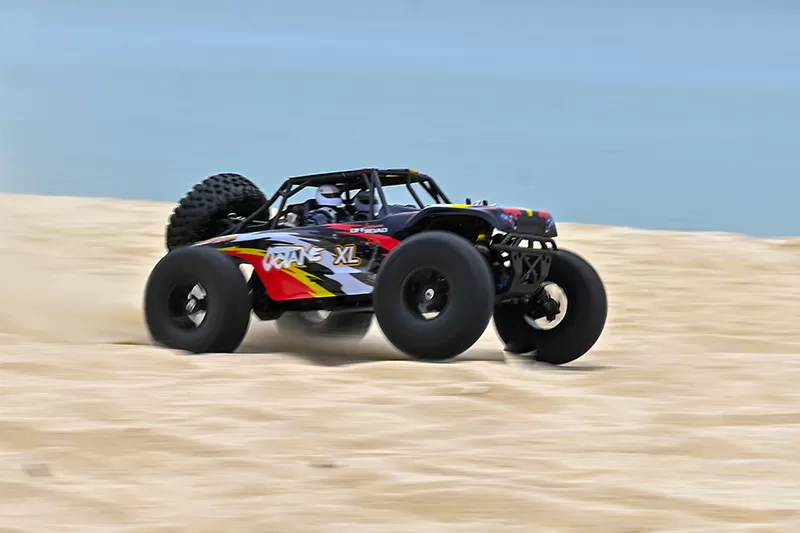 Buggy de arena RC eléctrico todoterreno 4WD a escala 10 2,4G sin escobillas de alta velocidad RTR # RH1045
